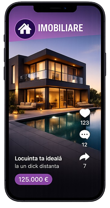 Mockup aplicație EstatesReel